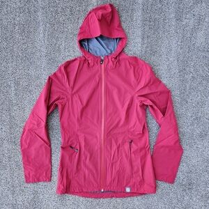 REI Co-Op Rainier Essential Rain Jacket Magenta Pink Zip Up Coat Lightweight Sm